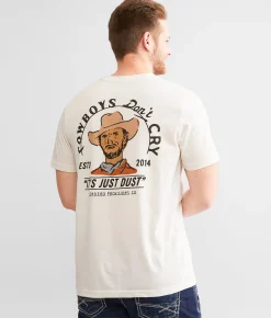 Sendero Provisions Co. Cowboys Don't Cry T-Shirt Vintage White Clearance