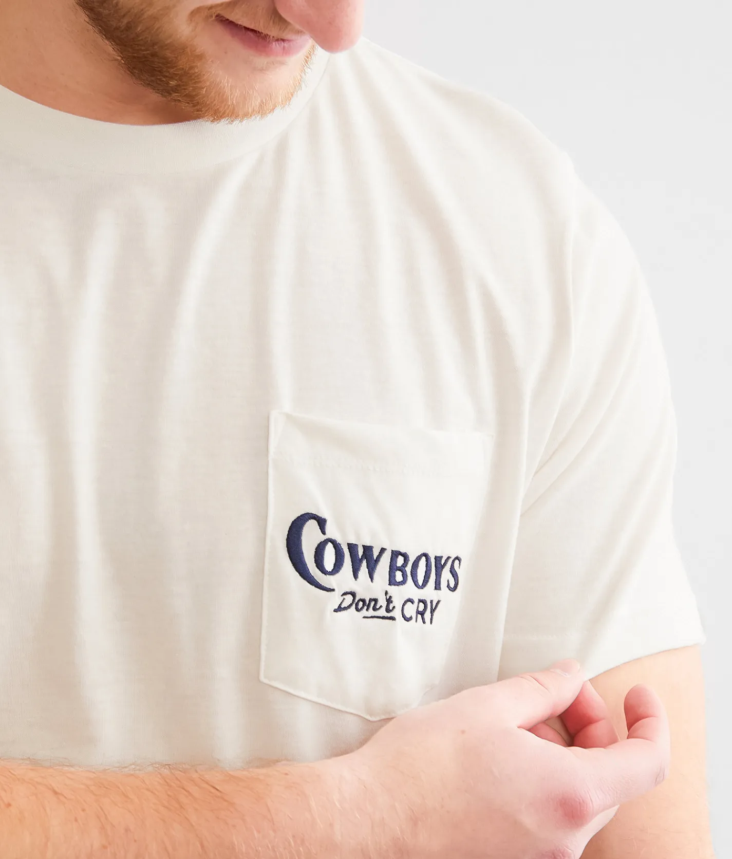 Sendero Provisions Co. Cowboys Don't Cry T-Shirt Vintage White Clearance