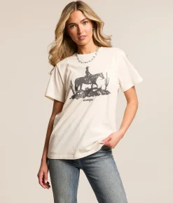 Wrangler® Cowboy T-Shirt Antique White Outlet