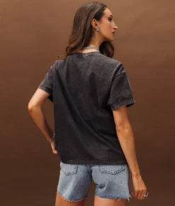 Tops | Sterling & Stitch Cowgirl Blues Oversized T-Shirt Washed Black