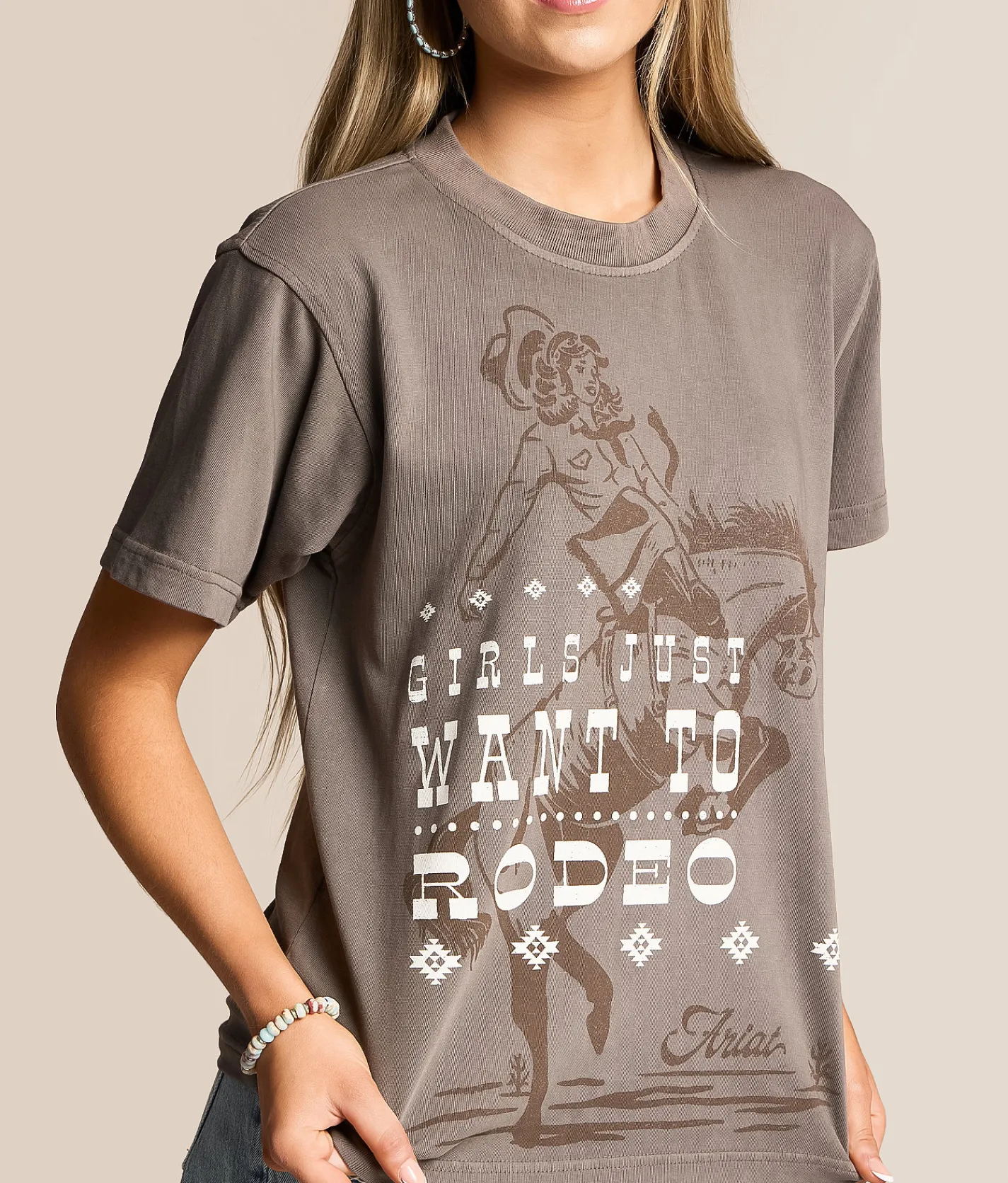 Ariat Cowgirl Poster Boyfriend T-Shirt Tornado Clearance