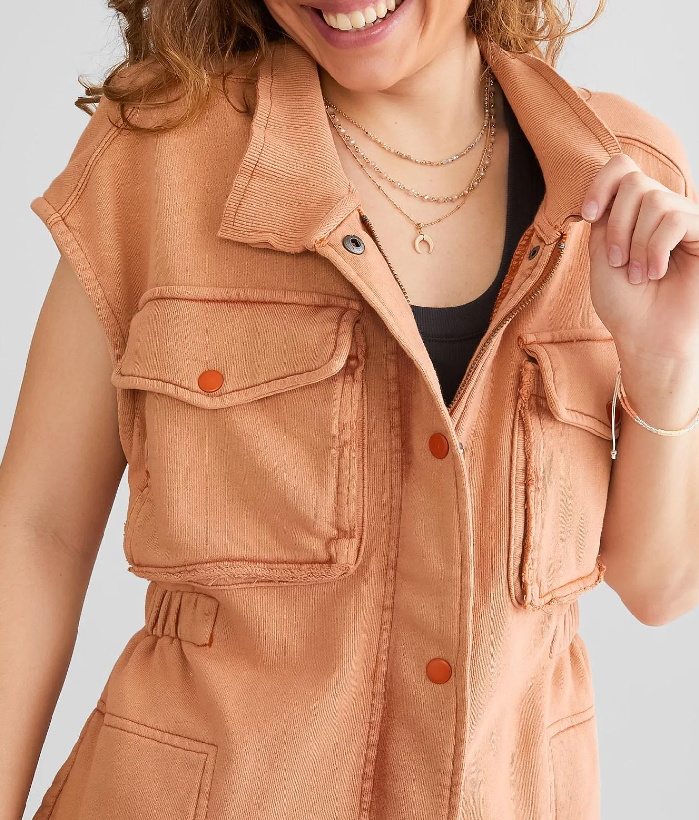 Tops|Coats & Jackets | Free People Coza Utility Vest Cinnabear