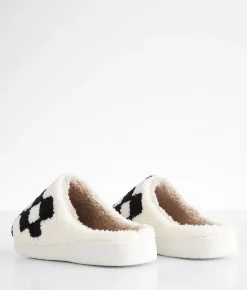 Shoes | Mia Cozi Checker Slipper Black White