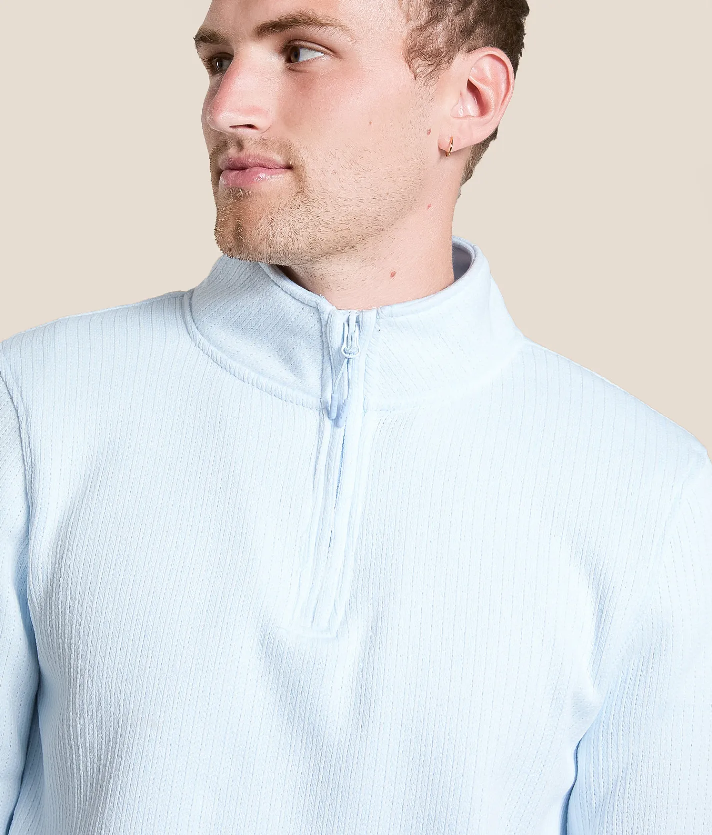 Departwest Cozy Quarter Zip Pullover Sterling Blue Outlet