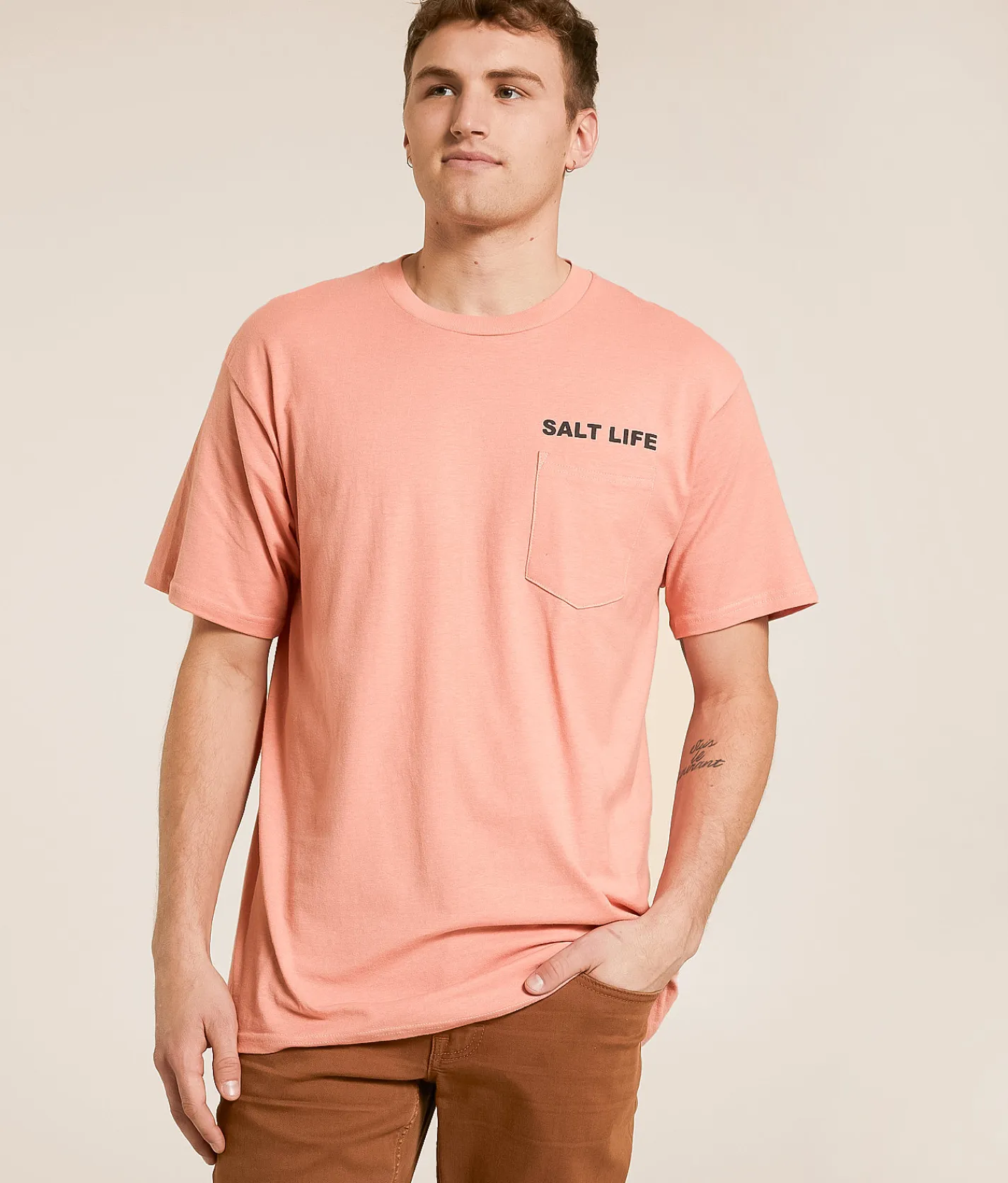 Salt Life Crab Life T-Shirt Pink Clay Outlet