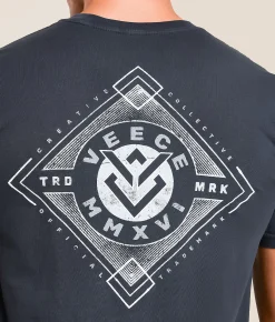 Veece Cracked Diamond T-Shirt Charcoal Best