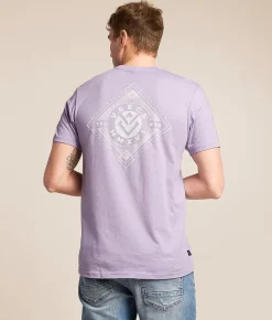 Veece Cracked Diamond T-Shirt Lavender Sale