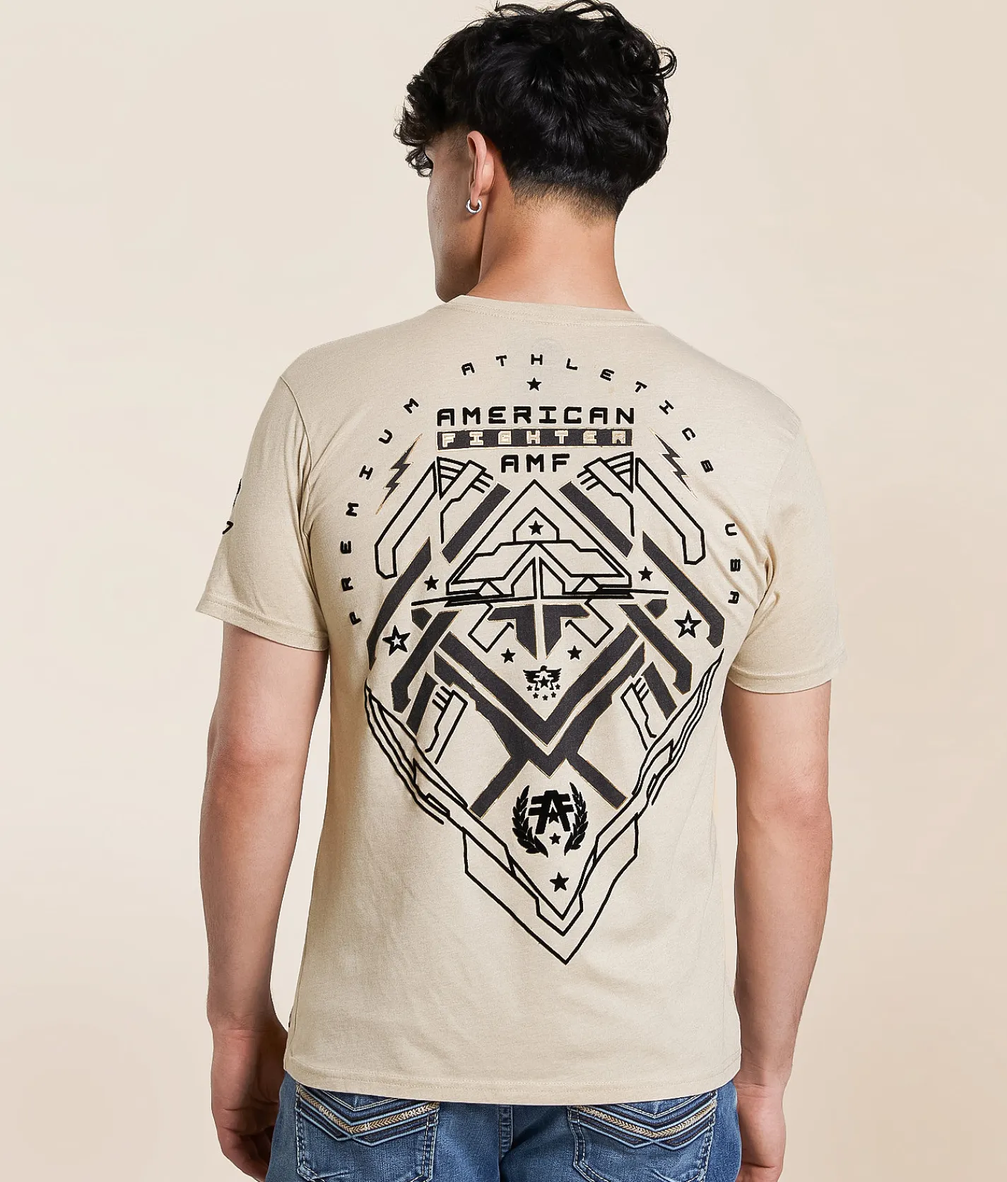 Tops|Graphic T-Shirts | American Fighter Crafton T-Shirt Sand