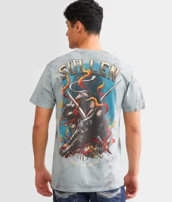 Graphic T-Shirts | Sullen Crawling Panther T-Shirt Slate Lt Grey Crystal Was