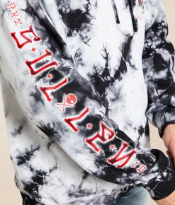 Tops | Sullen Create Destroy Hooded Sweatshirt White Black Crystal Wash