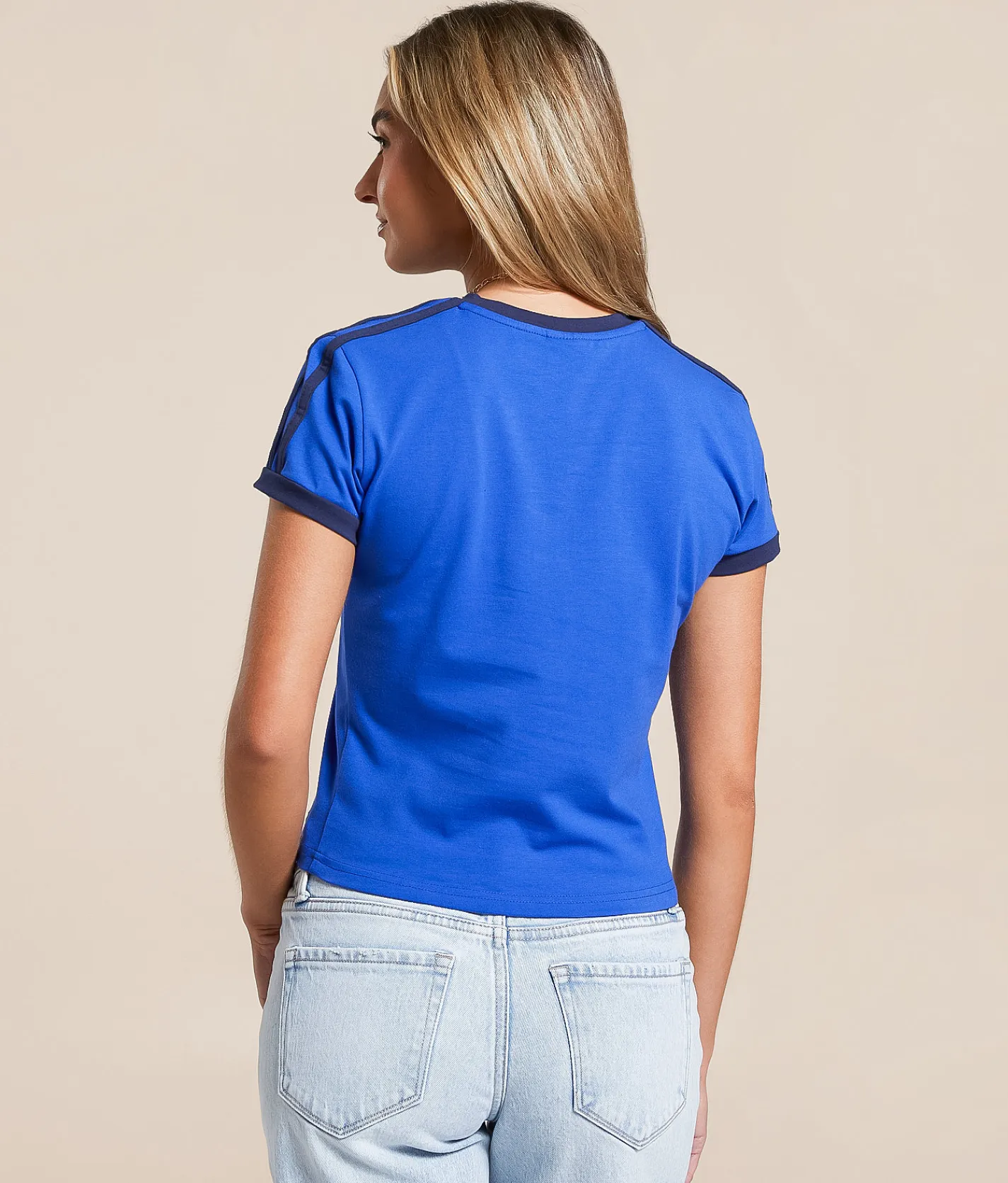 HYPE AND VICE Creighton Bluejays Baby Cropped T-Shirt Royal Blue Outlet