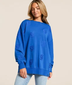 Gameday SOCIAL® Creighton Bluejays Oversized Pullover Royal Blue Discount