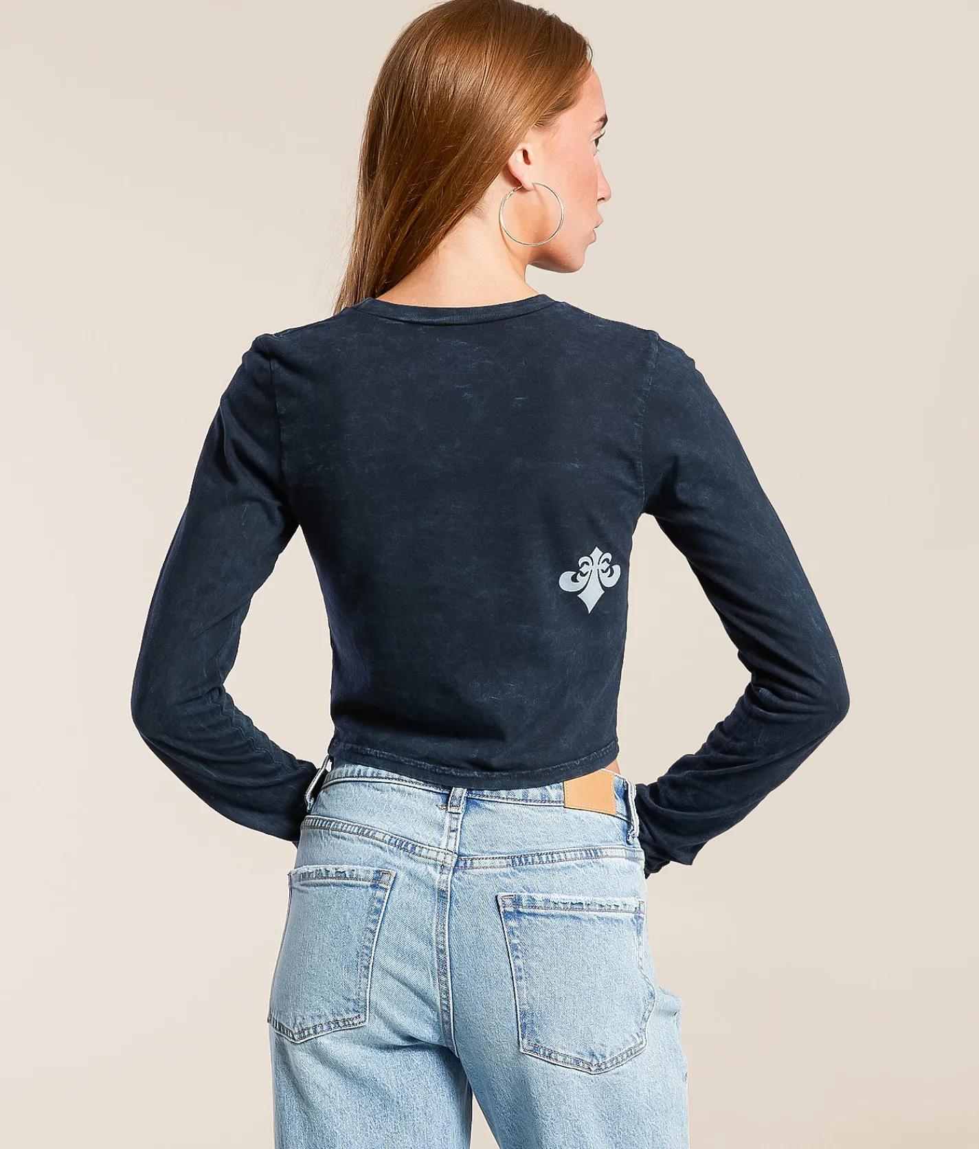 Tops | Affliction Crimson Temple Cropped T-Shirt Black Lava Wash