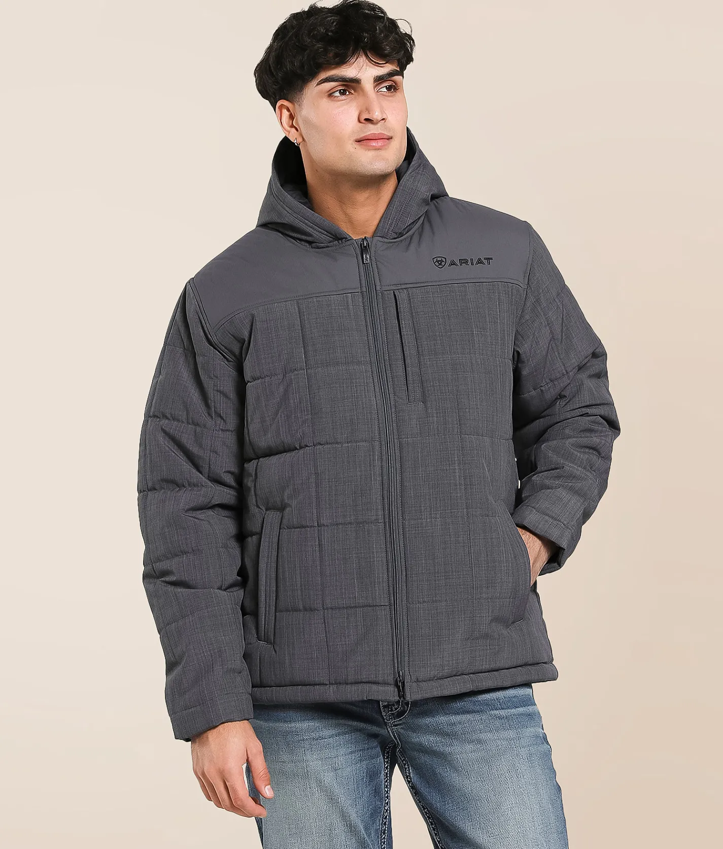 Tops|Coats & Jackets | Ariat Crius Insulated Hooded Jacket Grey Heather