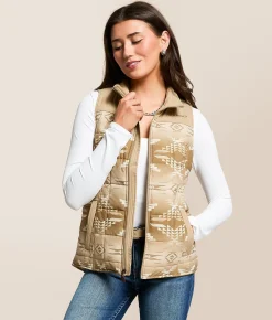 Ariat Crius Insulated Vest Savannah W Dune Print Outlet