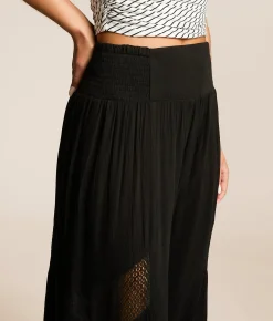 Bottoms | Angie Crochet Beach Pant Black