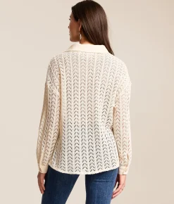 Tops | Miss Me Crochet Blouse Natural