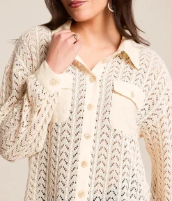 Tops | Miss Me Crochet Blouse Natural