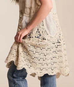 Tops | POL Crochet Cardigan - One Size Natural