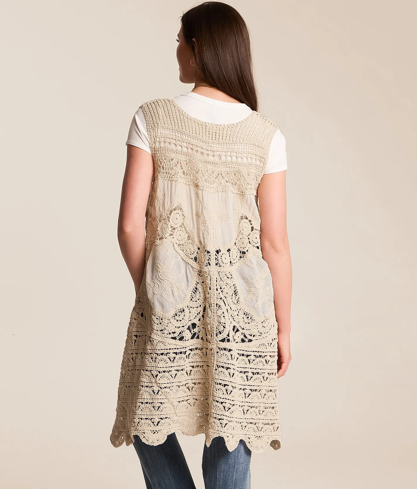 Tops | POL Crochet Cardigan - One Size Natural