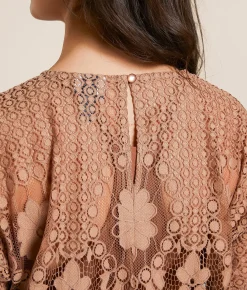 Tops | Daytrip Crochet Lace Scalloped Top Burro