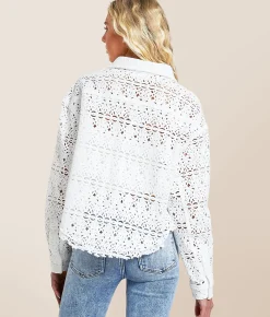 Tops|Coats & Jackets | Oli & Hali Crochet Shacket Peach