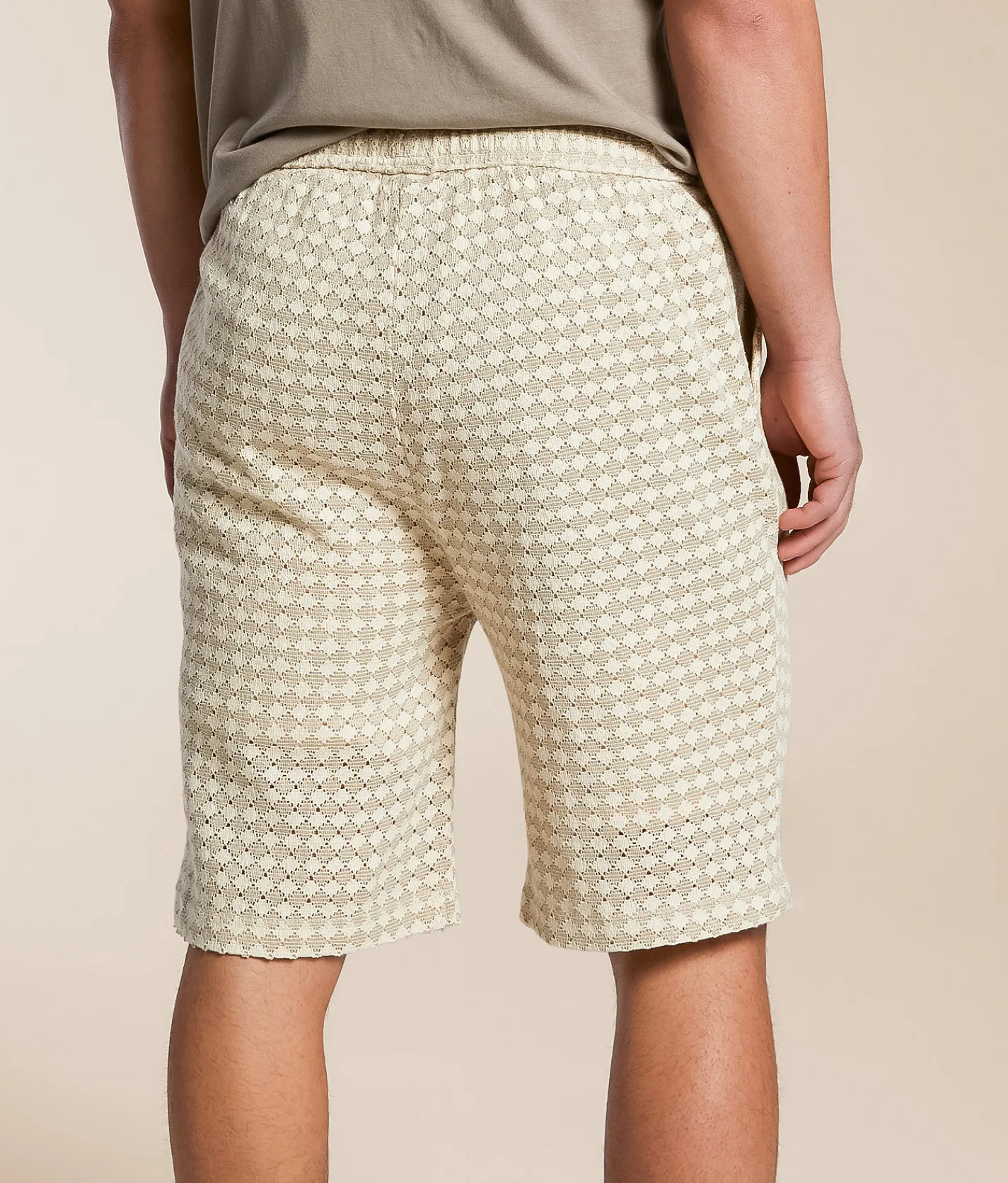 Bottoms|Shorts | Fried Waters Crochet Short Ecru Tan