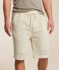 Bottoms|Shorts | Fried Waters Crochet Short Ecru Tan