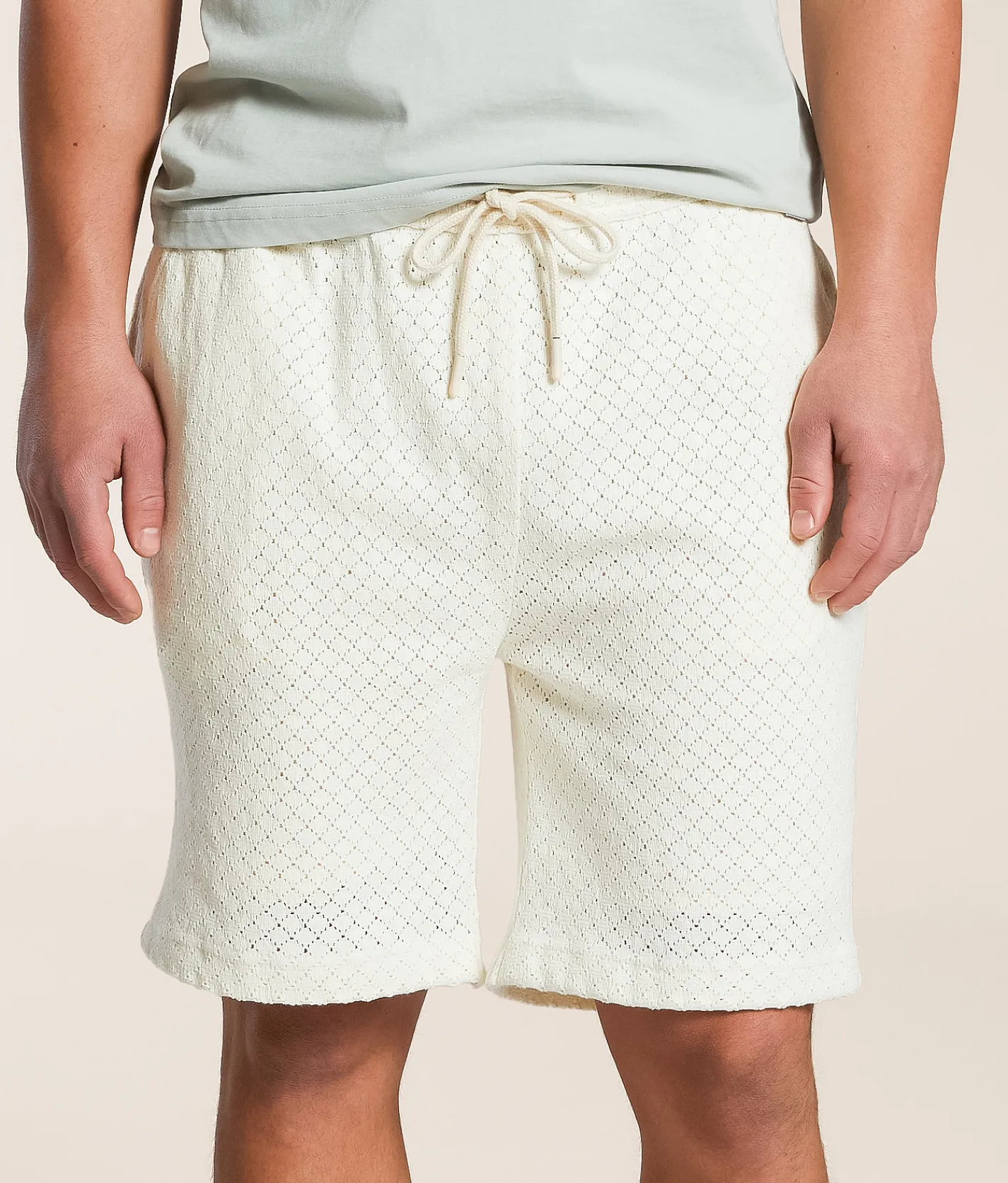 Bottoms|Shorts | Fried Waters Crochet Short Cream