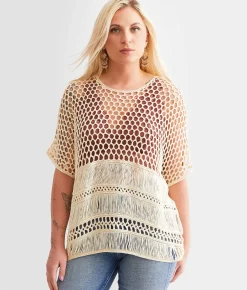 Daytrip Crochet Sweater Cream Sale