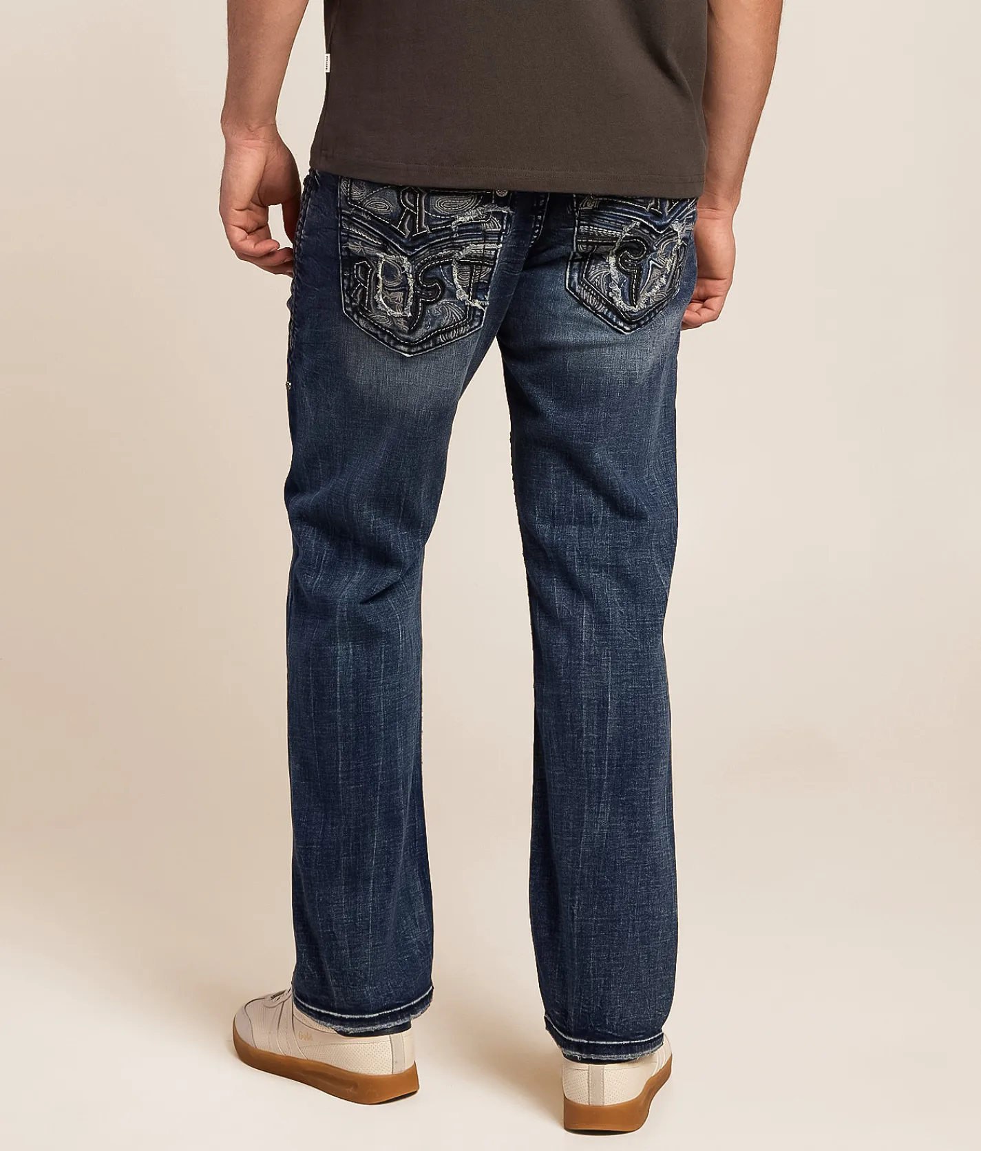 Rock Revival Crockett Relaxed Taper Stretch Jean Crockett EQ202 Online