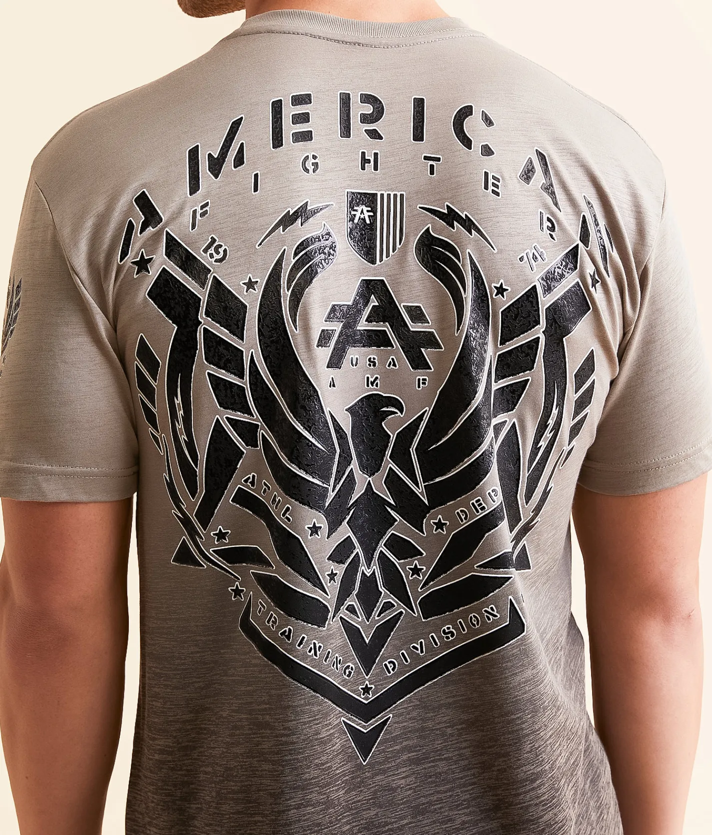 American Fighter Crofton T-Shirt Taupe Lt Grey Discount