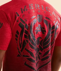 American Fighter Crofton T-Shirt Cherry Dark Cherry Discount