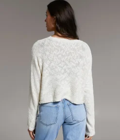 BKE Cropped Cardigan Sweater Cream Discount