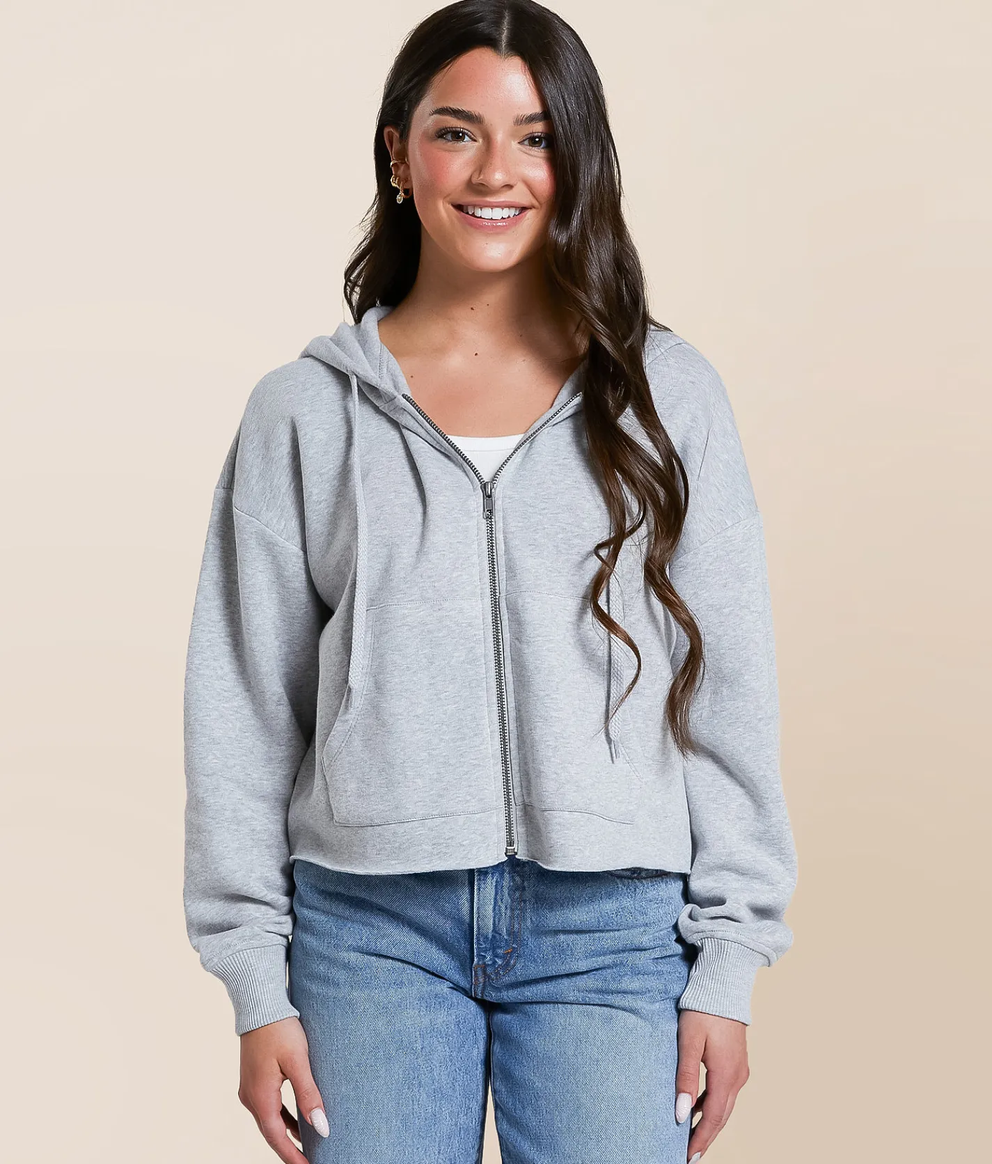 FITZ + EDDI Cropped Hoodie Tin Foil Hot