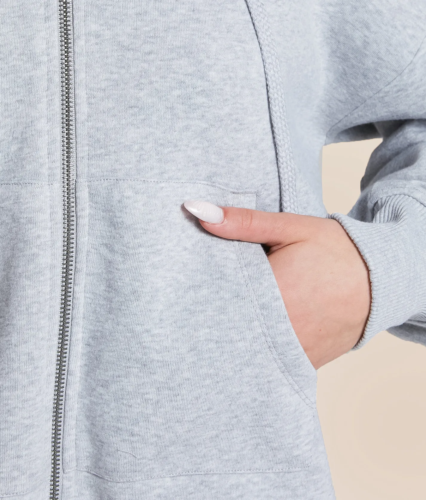 FITZ + EDDI Cropped Hoodie Tin Foil Hot