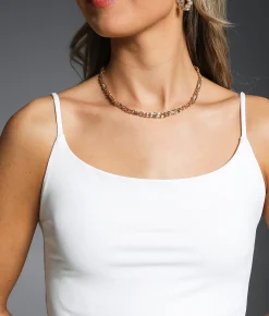 Tops | Buckle Black Cropped Shaping & Smoothing Tank Top White