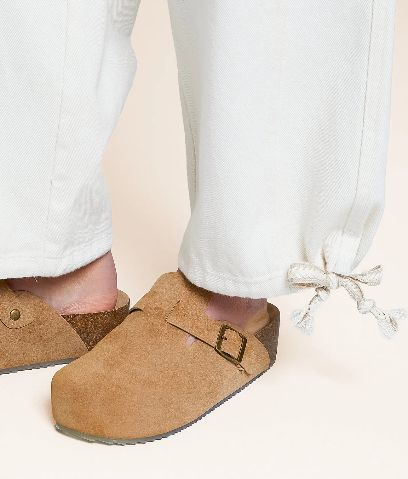 trend:notes Cropped Wide Leg Pant Cream Best