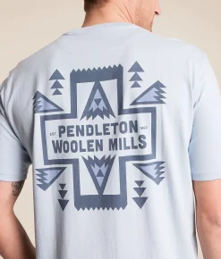 Graphic T-Shirts | Pendleton Cross Deschutes T-Shirt Light Blue Blue
