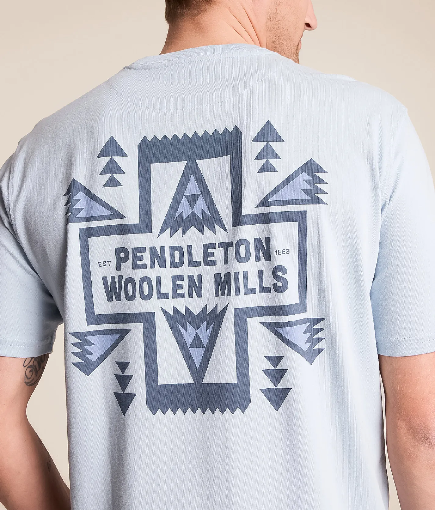 Graphic T-Shirts | Pendleton Cross Deschutes T-Shirt Light Blue Blue