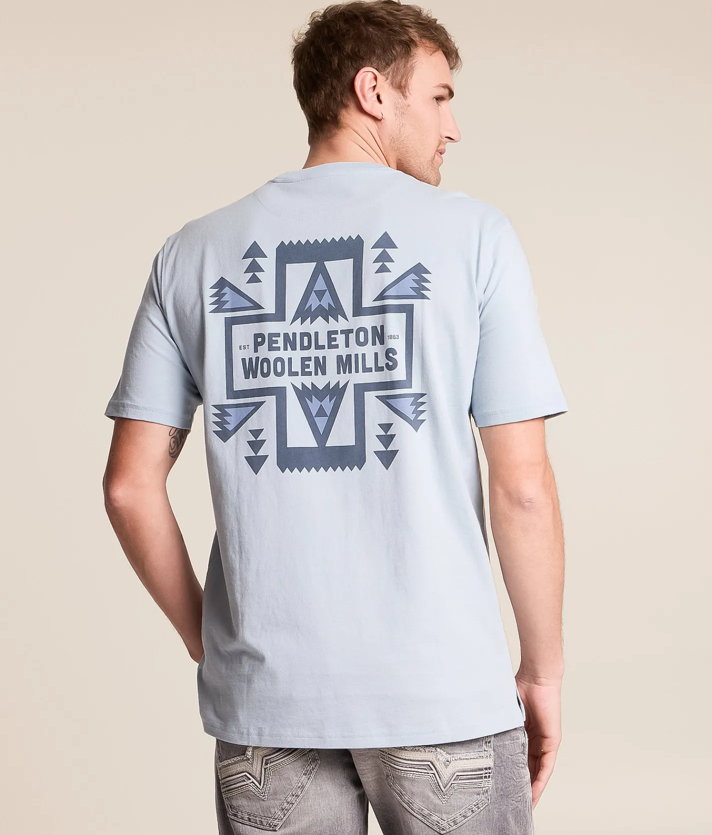 Graphic T-Shirts | Pendleton Cross Deschutes T-Shirt Light Blue Blue
