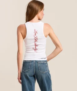 Ed Hardy Cross Heart Tank Top White New