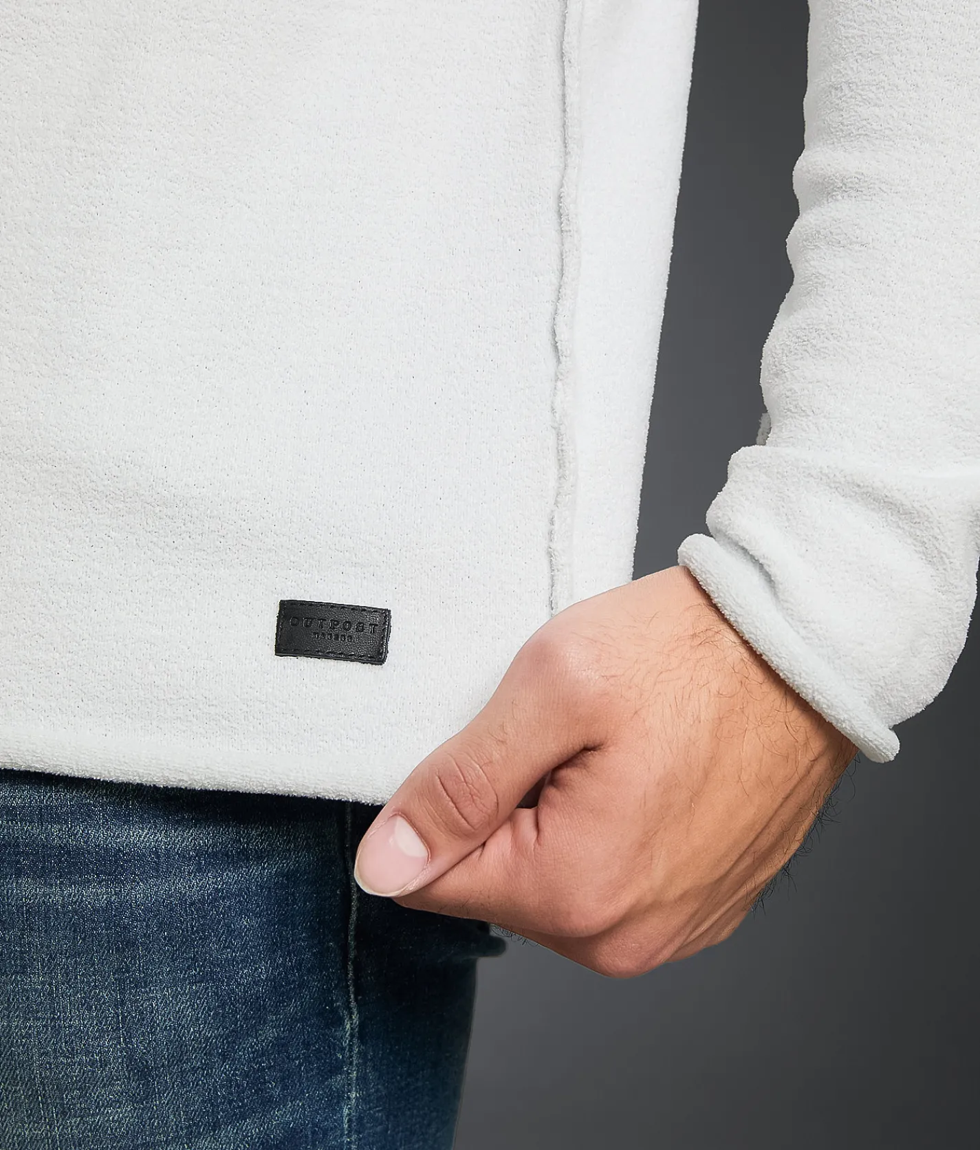 Tops | Outpost Makers Crossover Hoodie Bright White