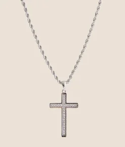Accessories | BKE Cross Pendant " Necklace Silver