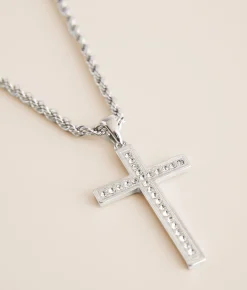Accessories | BKE Cross Pendant " Necklace Silver
