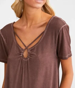 Tops | White Crow Cross Sleek T-Shirt Peppercorn