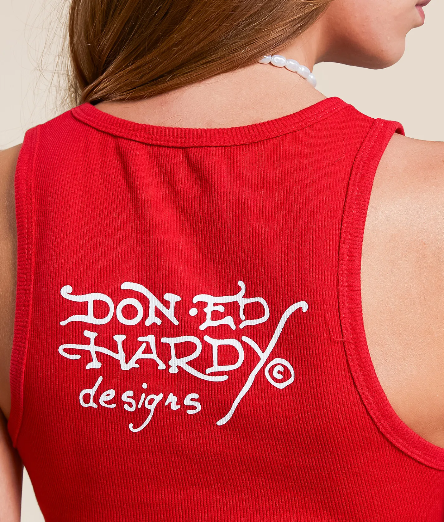 Tops | Ed Hardy Cross Tank Top Cherry