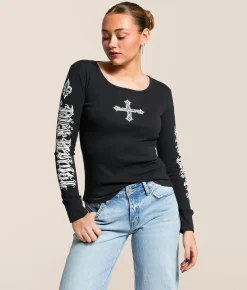 Tops | Rock Revival Cross T-Shirt Black