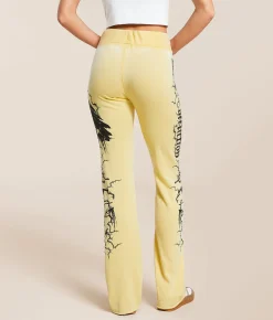 Bottoms | Affliction Crows Burnout Sweatpant Yellow