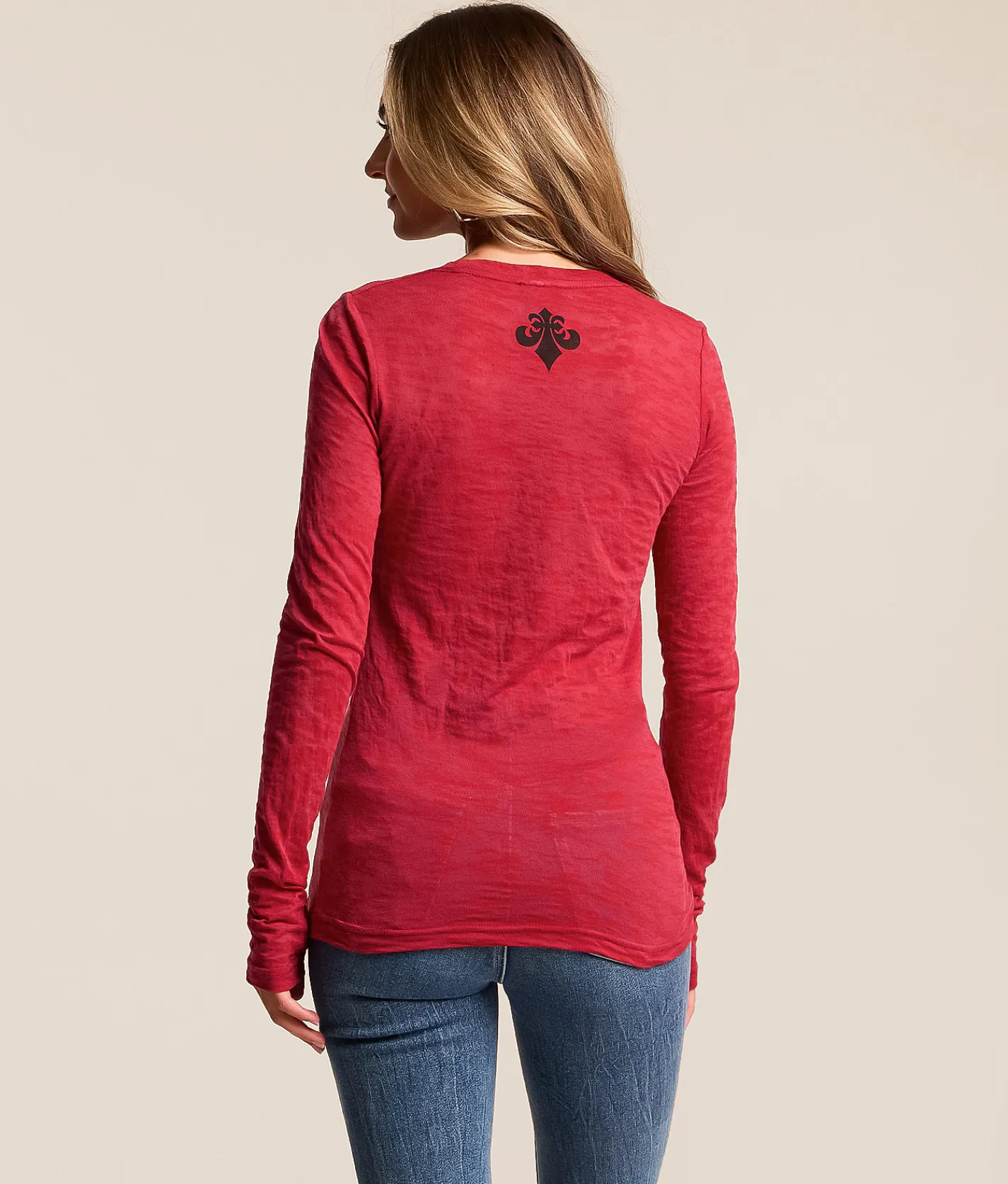 Tops | Affliction Crows Burnout T-Shirt Cherry Red Burnout